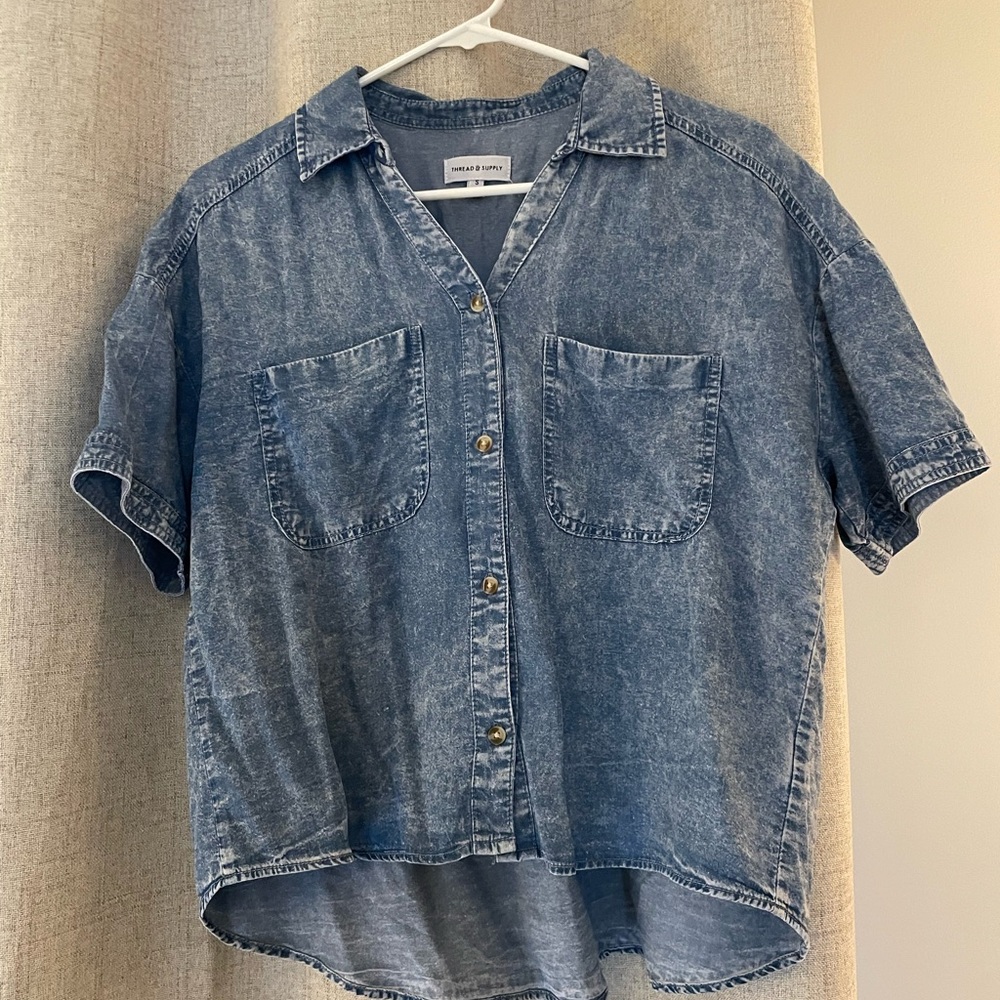 Thread & Supply Blue Short Sleeve Shirt